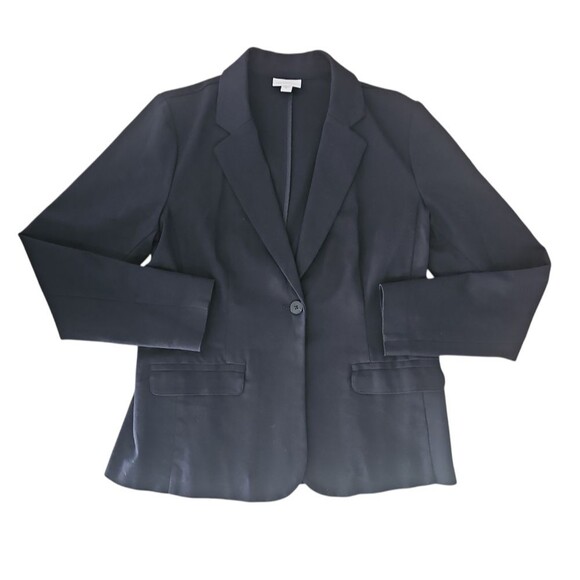 J. .Jill Essential Cotton Stretch Blazer Women’s XS Navy Blue Casual Work Jacket - Picture 3 of 15